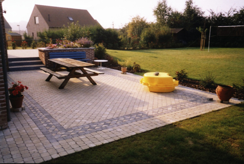 terrasse dalles paves pose allees